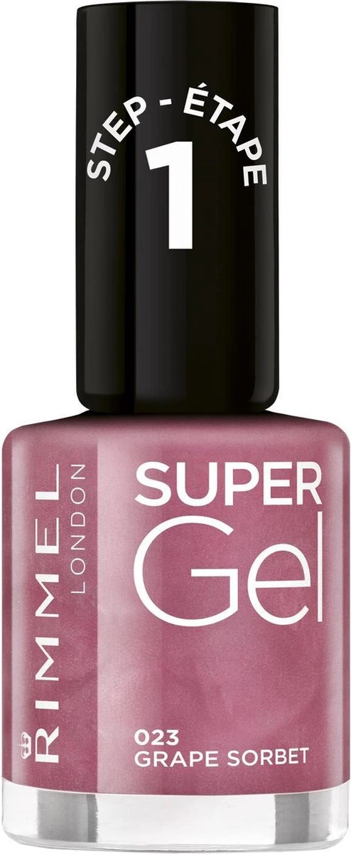 Rimmel London Super Gel Nagellak - 023 Grape Sorbet 5 Rimmel London Super Gel Nagellak - 023 Grape Sorbet - Afbeelding 3