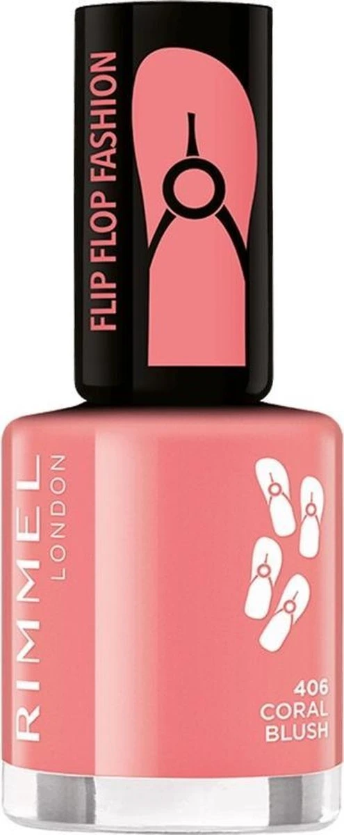 Rimmel London Rimmel 60 Seconds Nagellak - 406 Coral Blush 5 Rimmel London Rimmel 60 Seconds Nagellak - 406 Coral Blush - Afbeelding 3