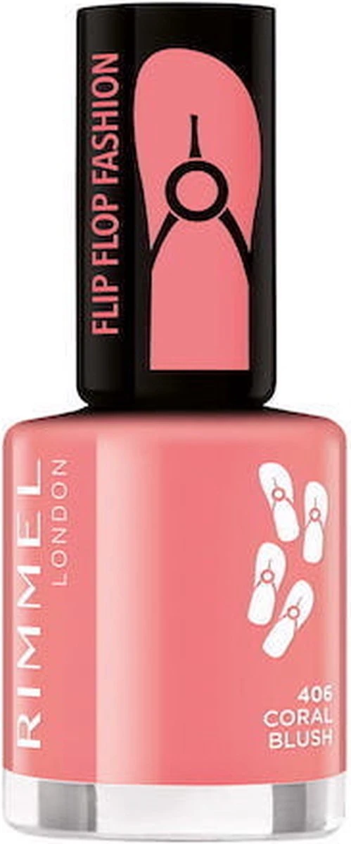 Rimmel London Rimmel 60 Seconds Nagellak - 406 Coral Blush 6 Rimmel London Rimmel 60 Seconds Nagellak - 406 Coral Blush - Afbeelding 4