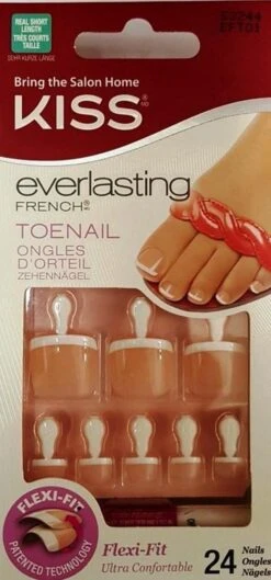 Kiss Everlasting French Toenails Limitless - Teennagels - Toenails - Plaknagels Voor Tenen - Kunstnagels Voor Tenen - 24 Stuks - Beste Kwaliteit -Beroemde Cosmetica Winkel 560x1200 1