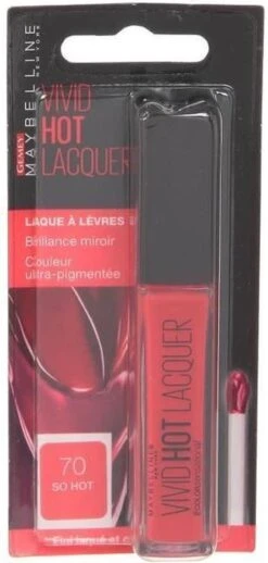Maybelline MAY CS VIVID HOT LACQ.BLfr/it/nl 70 SO Lippenstift Rood Glans