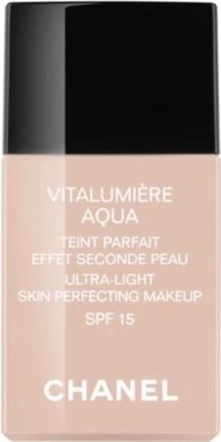 Chanel Vitalumiere Aqua Foundation - 30 Beige - SPF15 - 30 Ml -Beroemde Cosmetica Winkel 600x1200