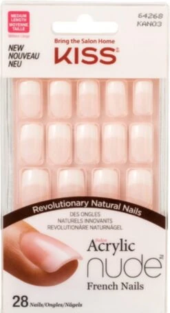 KISS - NUDE RECHT KUNSTNAGELS - Nepnagels -Beroemde Cosmetica Winkel 650x1200