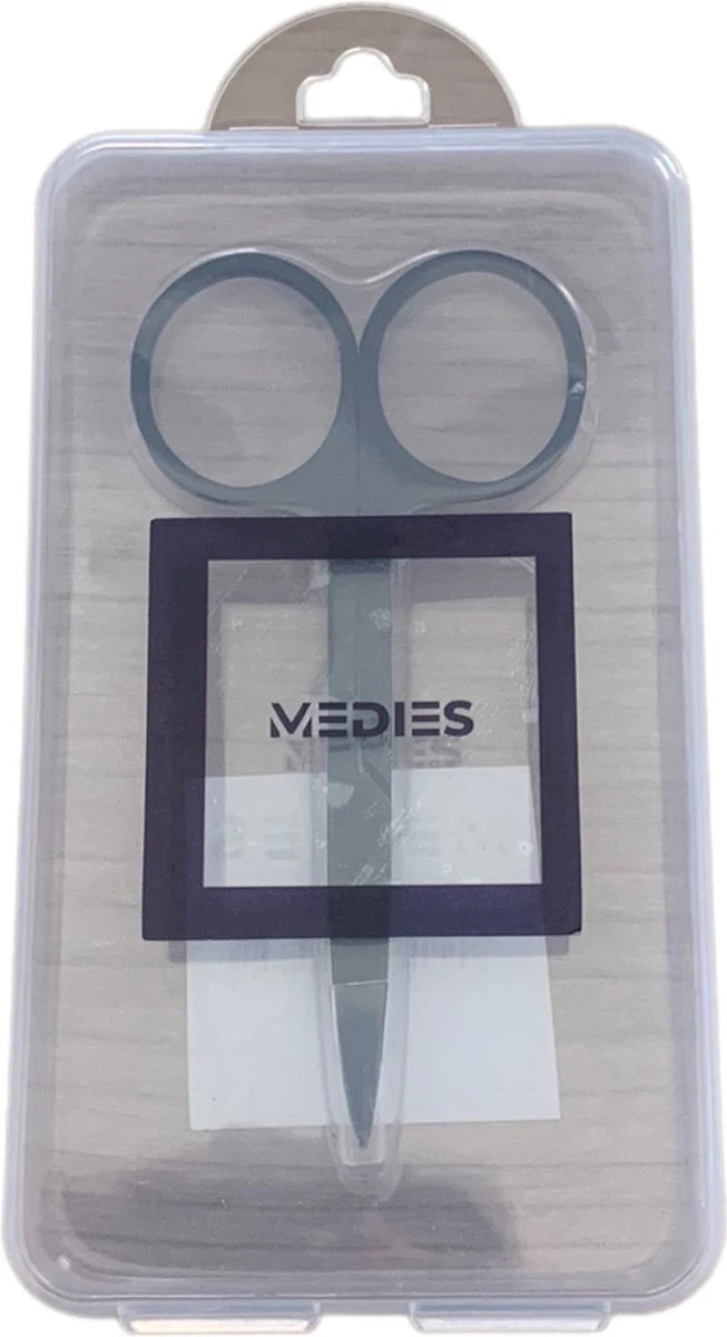 Medies - Professionele Schaar Voor Wenkbrauwen | Wenkbrauw Schaartje | Wenkbrauwschaar | Wenkbrauw Schaar | Gebogen Schaar| Schaar Voor Baard | Wenkbrauw Trimmer | Baardschaar - RVS - Zwart 4 Medies - Professionele Schaar Voor Wenkbrauwen | Wenkbrauw Schaartje | Wenkbrauwschaar | Wenkbrauw Schaar | Gebogen Schaar| Schaar Voor Baard | Wenkbrauw Trimmer | Baardschaar - RVS - Zwart - Afbeelding 2