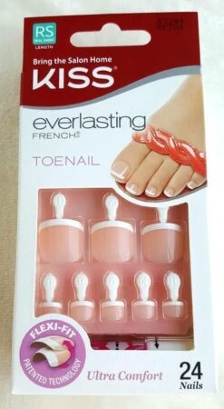 Kiss Everlasting French Toenails Limitless - Teennagels - Toenails - Plaknagels Voor Tenen - Kunstnagels Voor Tenen - 24 Stuks - Beste Kwaliteit -Beroemde Cosmetica Winkel 658x1200