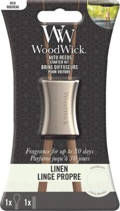 WoodWick Auto Reed Starter Kit - Linen