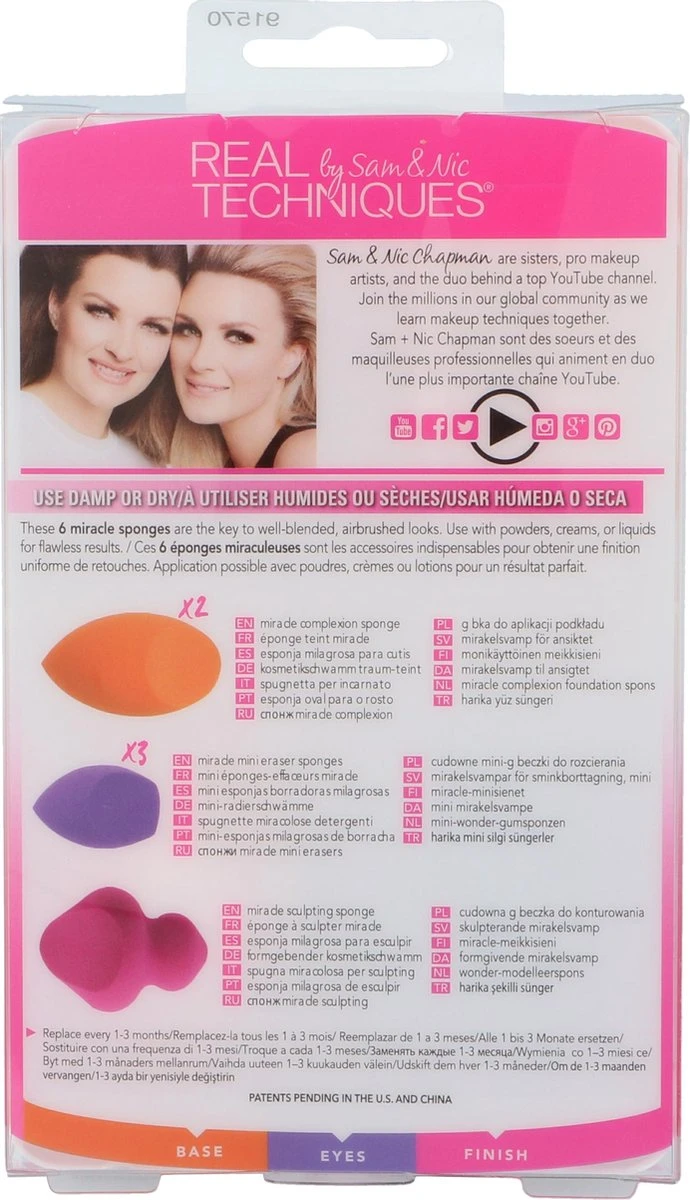 Real Techniques 6 Miracle Sponges - Make-up Spons 9 Real Techniques 6 Miracle Sponges - Make-up Spons - Afbeelding 7