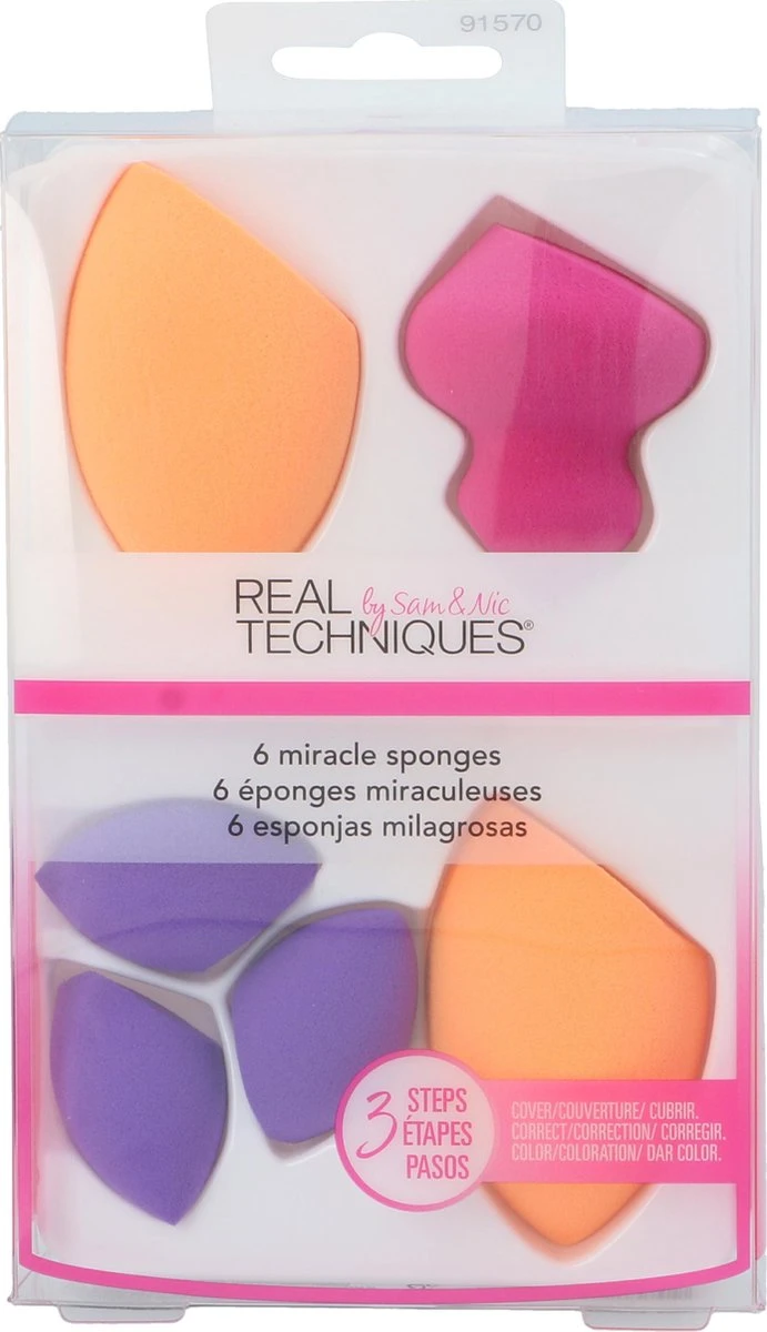 Real Techniques 6 Miracle Sponges - Make-up Spons 10 Real Techniques 6 Miracle Sponges - Make-up Spons - Afbeelding 8