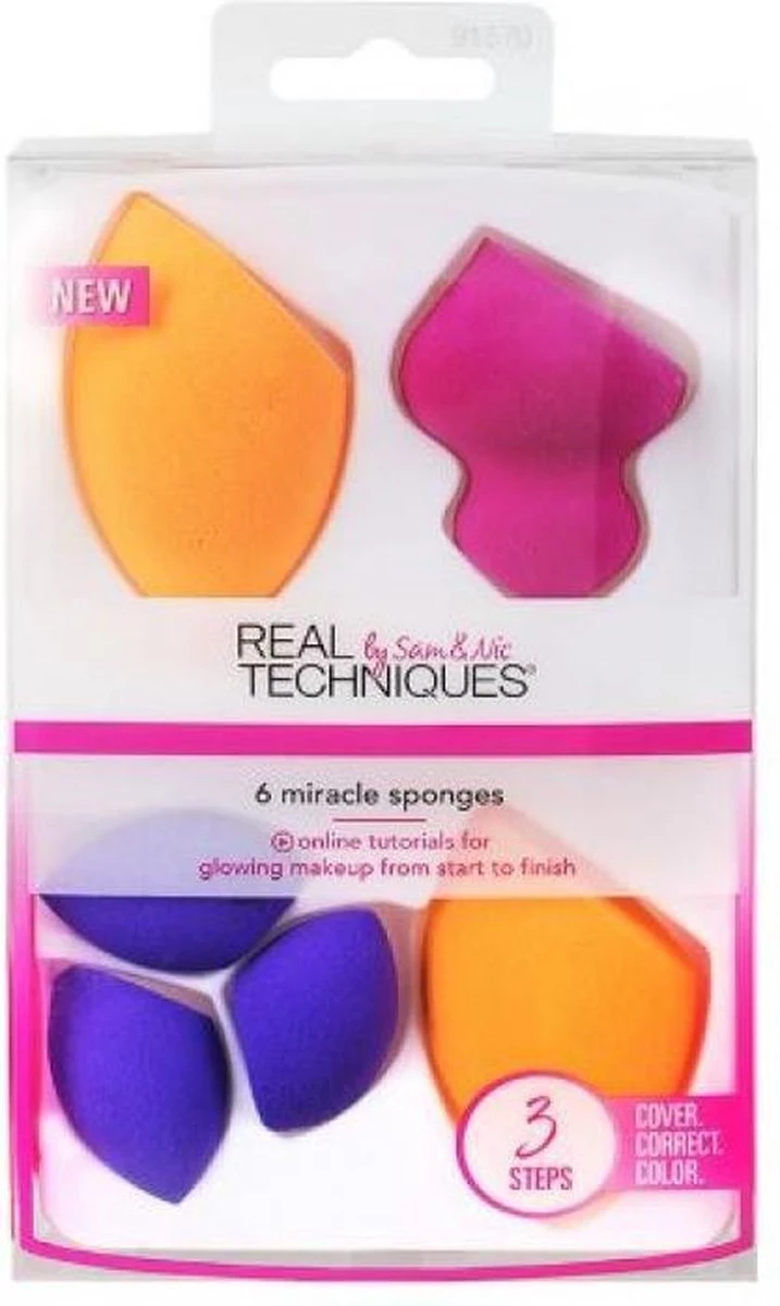 Real Techniques 6 Miracle Sponges - Make-up Spons 15 Real Techniques 6 Miracle Sponges - Make-up Spons - Afbeelding 13