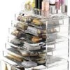 Make-up Cosmetische Organizer Opbergladen Display Dozen Case Met Laden (12D, Transparant) -Beroemde Cosmetica Winkel 722x1200
