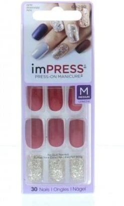 Kiss ImPRESS Press-on Manicure He's With Me- Kunstnagels - Nagels - Press On Nails - Plaknagels - Nepnagels - 30 Stuks - Beste Kwaliteit -Beroemde Cosmetica Winkel 725x1200 1