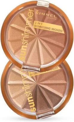 Rimmel London Rimmel - SunShimmer 3 In 1 Shimmering Bronzer Lustrous Powder 9.9 G 1 Gold Princess - 12 Rimmel London Rimmel - SunShimmer 3 In 1 Shimmering Bronzer Lustrous Powder 9.9 G 1 Gold Princess - -Beroemde Cosmetica Winkel 728x1200