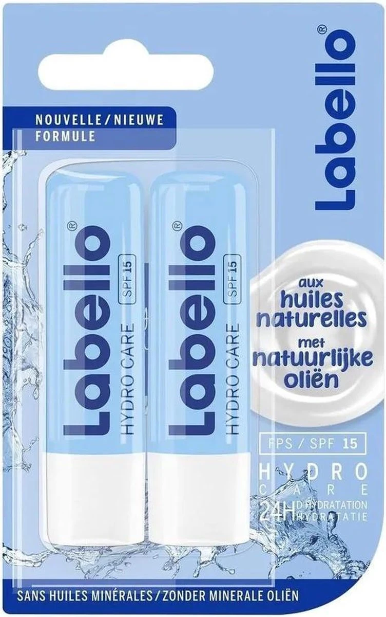 Labello Hydro Care Duo Pack- Lippenbalsem SPF 15 3 Labello Hydro Care Duo Pack- Lippenbalsem SPF 15