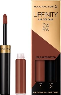 Max Factor Lipfinity Lip Colour 2-step Lippenstift - 200 Caffeinated -Beroemde Cosmetica Winkel 774x1200 1