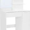 MIRA Home - Kaptafel - Make-up Tafel - Wit - Spaanplaat - 80x40x132cm -Beroemde Cosmetica Winkel 776x1200 3