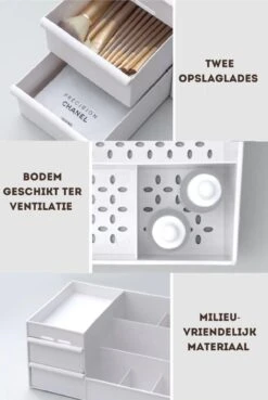 Make-up Organizer - Cosmetica Opbergdoos - Sieraden Bakje - Dames - Wit - Opmaken -Beroemde Cosmetica Winkel 804x1200 3