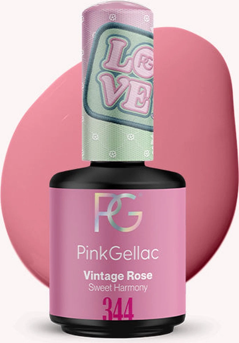 Pink Gellac - Vintage Rose - Gellak - Vegan - Roze - Glanzend - 15ml 3 Pink Gellac - Vintage Rose - Gellak - Vegan - Roze - Glanzend - 15ml