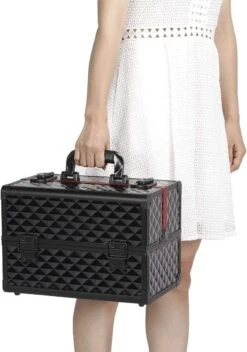 Make-upkoffer, Kapperskoffer, Cosmeticakoffer, Lege Nagelkoffer, Multikoffer, Afsluitbaar Voor Nageldesign/massageolie/fotoapparatuur, 34,7 X 22,2 X 25 Cm , Volledig Zwart HM-YAHEE-411233 15 Make-upkoffer, Kapperskoffer, Cosmeticakoffer, Lege Nagelkoffer, Multikoffer, Afsluitbaar Voor Nageldesign/massageolie/fotoapparatuur, 34,7 X 22,2 X 25 Cm , Volledig Zwart HM-YAHEE-411233 -Beroemde Cosmetica Winkel 842x1200 2