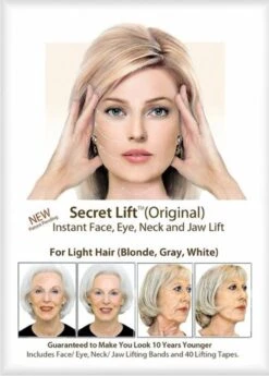 Face Lift Tape - Licht Haar - Facelift Zonder Chirurgie - Instant Eyes, Face And Neck Lift - Blond/wit/licht Haar - 40 Stuks - Transparent -Beroemde Cosmetica Winkel 858x1200 5