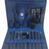 Fritzline© Professionele Manicureset 16-delig | Nagelset Incl. Nagelvijl & Nagelknipper | Lederen Blauwe Etui | Manicure Pedicure Set -Beroemde Cosmetica Winkel 889x1200