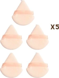 Merkloos Powder Puff Driehoek - Powder Puff - Beauty Blender - Powder Puff Triangle - 5 Stuks - Perzik -Beroemde Cosmetica Winkel 905x1200 2