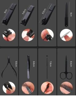 Fritzline© Professionele Manicureset 16-delig | Nagelset Incl. Nagelvijl & Nagelknipper | Lederen Blauwe Etui | Manicure Pedicure Set -Beroemde Cosmetica Winkel 949x1200