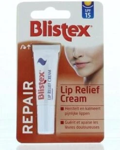 Blistex Lip Relief Cream - 6 Ml - Lippenbalsam -Beroemde Cosmetica Winkel 966x1200