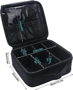 Cosmetica Koffer - Make-up Koffer Met Verstelbare Vakken - Visagie En Nagelstyliste Beauty Koffer - 26x23x9CM -Beroemde Cosmetica Winkel 973x1200 1