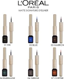 L'Oréal Paris Matte Signature Eyeliner Van Superliner – Matte Liquid Eyeliner – Waterproof - 06 Greige Signature – Grijs -Beroemde Cosmetica Winkel 976x1200 1