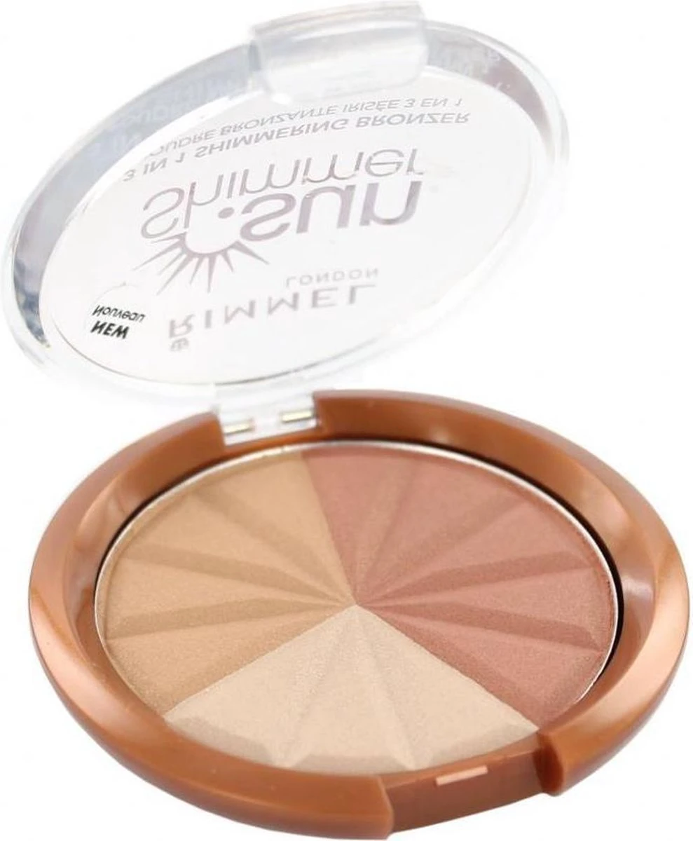 Rimmel London Rimmel - SunShimmer 3 In 1 Shimmering Bronzer Lustrous Powder 9.9 G 1 Gold Princess - 3 Rimmel London Rimmel - SunShimmer 3 In 1 Shimmering Bronzer Lustrous Powder 9.9 G 1 Gold Princess -